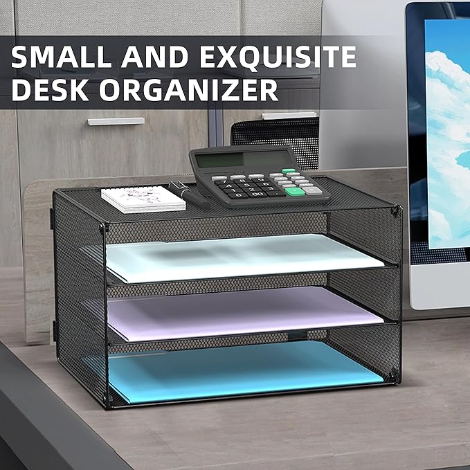 DALTACK 3 Tier Letter Tray Paper Organizer - Image 4