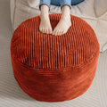 HIGOGOGO Round Stuffed Pouf Ottoman, Corduroy Poufs by HIGOGOGO