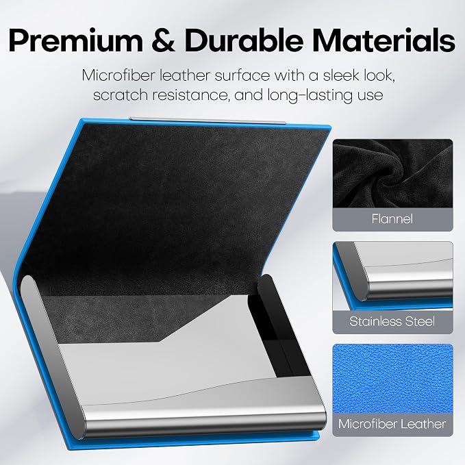Padike Business Card Holder, Business Card Case Professional PU Leather & - Image 3
