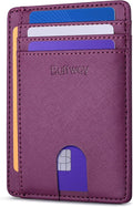 Buffway Slim Minimalist Front Pocket RFID Blocking Leather Wallets by Buffway