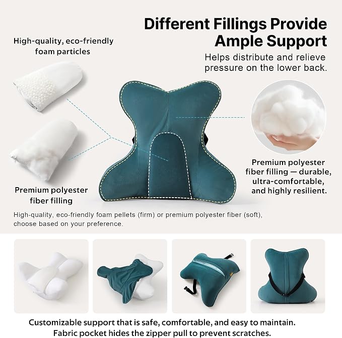 Lumbar Support Pillow for Car Seat, Office Chair, Couch & Recliner, Ergonomic - Image 3