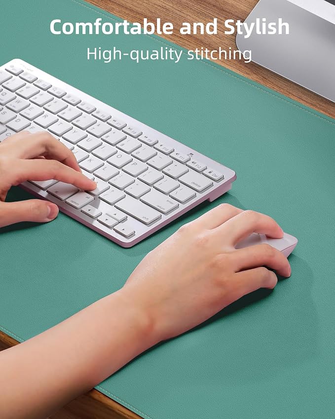 Leather Desk Pad Protector, Mouse Pad, Office Mat, Non-Slip PU Leather Blotter - Image 3