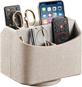 PUSU Leather 360°Rotatable Remote Control Holder, Nightstand TV Remote Caddy by PUSU