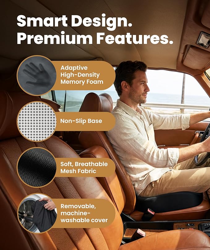 Everlasting Comfort Doctor Recommended Memory Foam Seat Cushion - Image 4