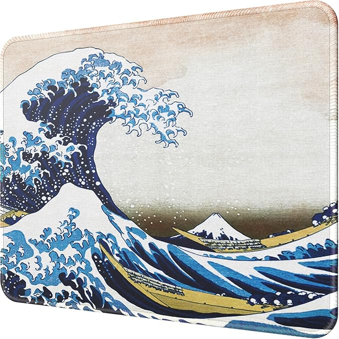 MROCO Essential Office & Gaming Mouse Pad, 8.5 x 11 Inch, Big Wave | Anti-Fray by MROCO