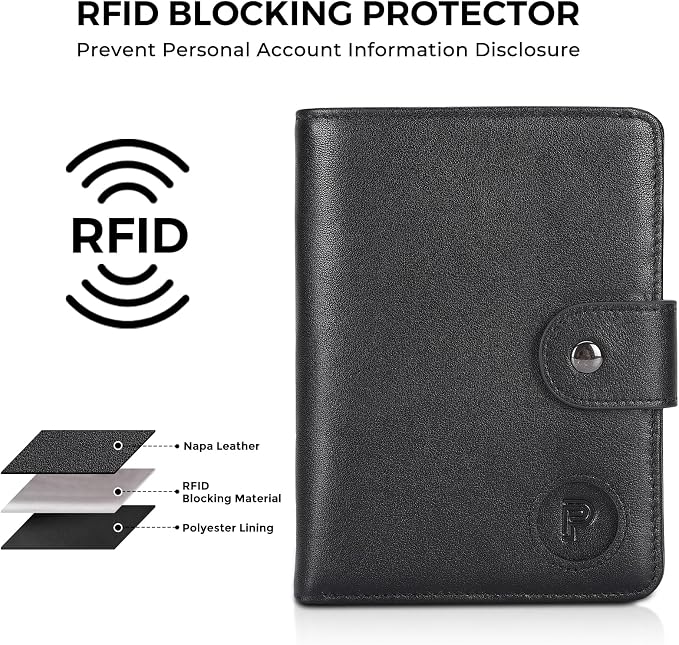 Polare Luxury RFID Blocking Leather Passport Holder Travel Wallet - Image 8