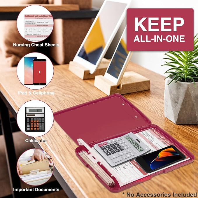Sooez Clipboard with Storage, Clip Board 8.5 x 11 with Pen Holder, Plastic - Image 5