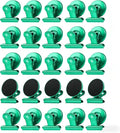 Strong Magnetic Clips, 20 Pack, 1.2 Inch, 30 mm, High-Gloss Green, Refrigerator by Makanu