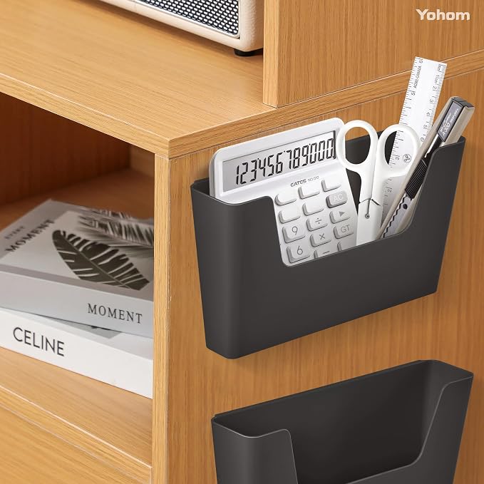YOHOM Adhesive File Holder Plastic Document Folder Door No Drilling Mount Mail - Image 4