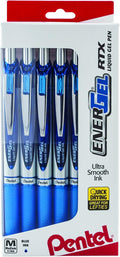 Pentel EnerGel RTX RT Liquid Gel Pen, Metal Tip, 12-Pk Window Box of 12 -Pack by PentelofAmerica