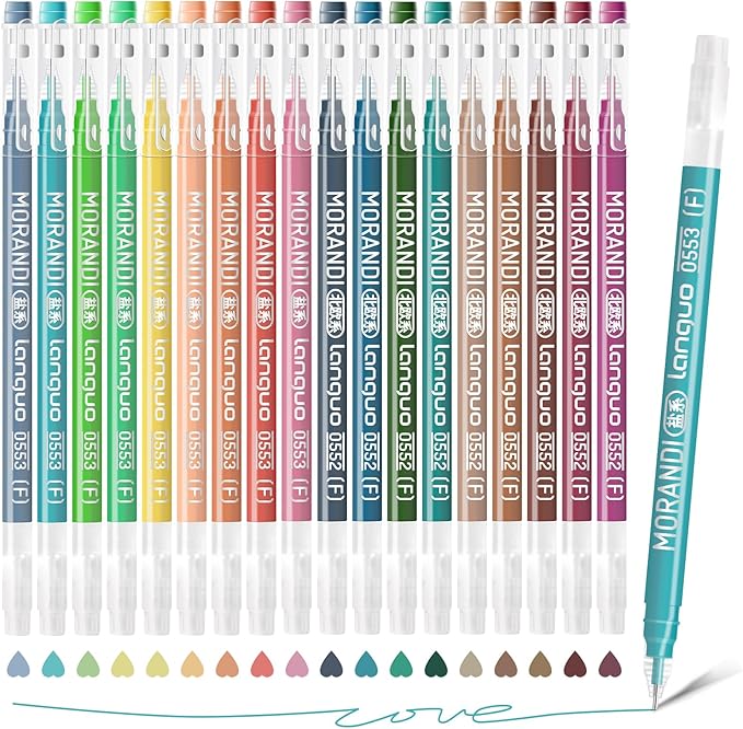 Gel Pens For Coloring, 18 Pack Colored Pens for Black Paper & White Paper by Joyask