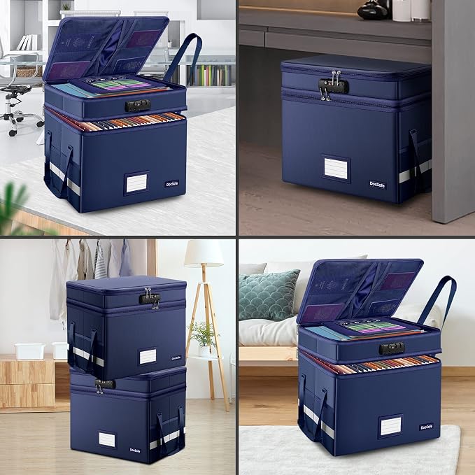 DocSafe File Box with Lock, Large Portable Home Office Filing Safe - Image 3