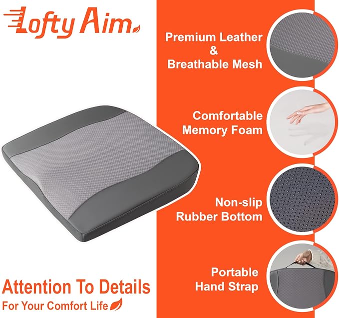 Lofty Aim Car Seat Cushion, Comfort Memory Foam Car Cushions - Image 6