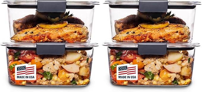 Rubbermaid Brilliance BPA-Free Food Storage Containers, Medium Deep, 4.7 Cup by Unknown