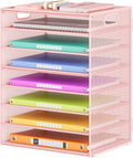 Lavatino 8-Tier Letter Tray Desk Paper Organizer, Mesh File Sorter Tray by Lavatino