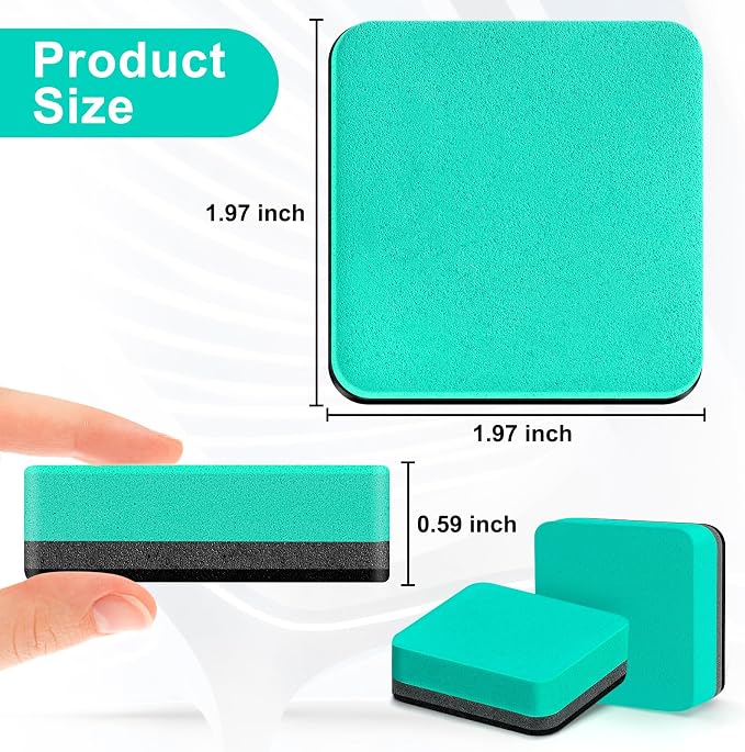 96 Pack Cube Dry Erase Erasers, Mini Magnetic Whiteboard Dry Erasers Chalkboard - Image 4