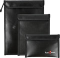Fireproof Waterproof Money Document Bag, Zipper Storage Organizer, by FunOwlet