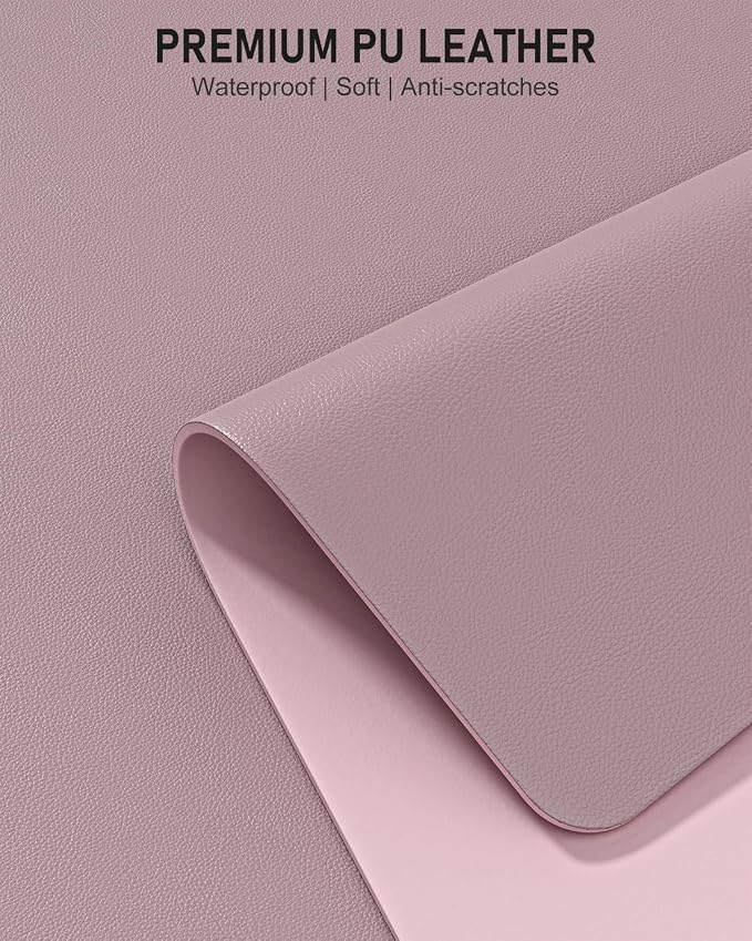 Desk Pad, 23.6" x 13.8" PU Leather Non-Slip Desk Mat Large Mouse Pad - Image 3