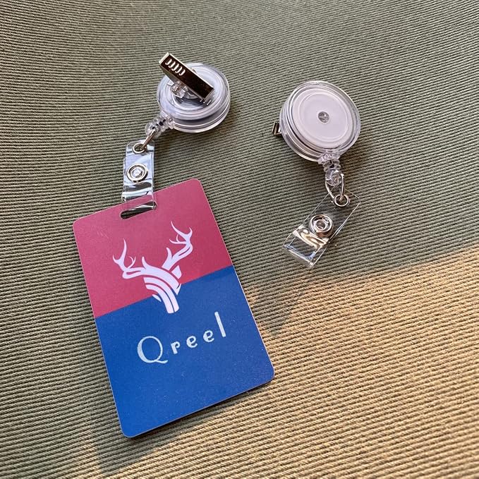 QREEL - 2 Pack - Retractable ID Name Badge Holder Reels - Image 4