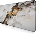 Large Expanded Marble Patterned Mouse Pad, Non Slip Rubber Keyboard Pad | Large by LQFIWSS