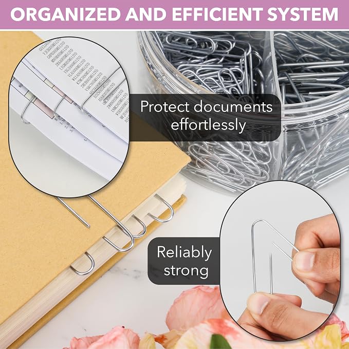 Mr. Pen- Silver Paper Clips, 3 Sizes, Medium and Large | Steel Paper Clips - Image 5
