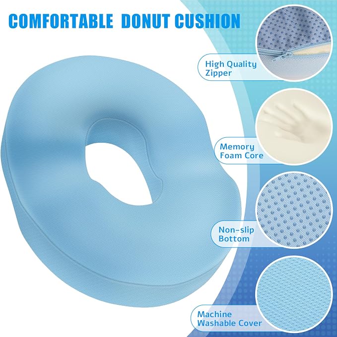 BlissTrends Donut Pillow Seat Cushion, Donut Chair Cushions - Image 3