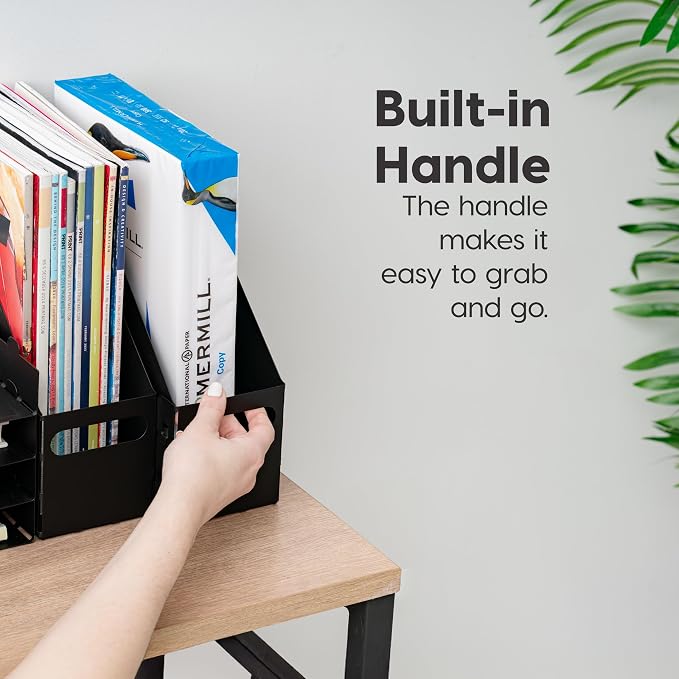 IRIS USA Magazine Holder, Compact File Storage Mini File Organizer - Image 5