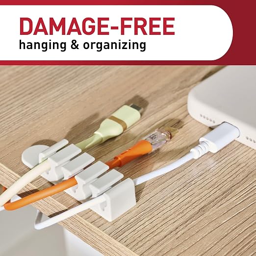 Command 5-Cord Clip Organizer, 4 Clips and 8 Medium Strips, 1 Clip Holds up to - Image 5