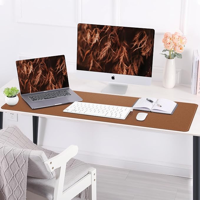 AFIING Leather Desk Pad Protector, Large Desk Mat - Image 6