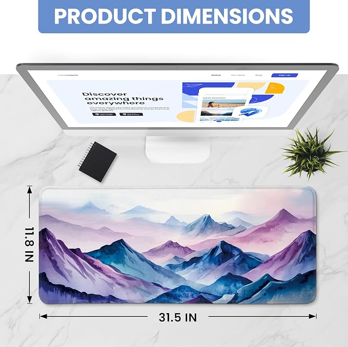 Large Mouse Pad for Desktop, Cute Desk Mat Pad Protector for Work & Gaming - Image 2