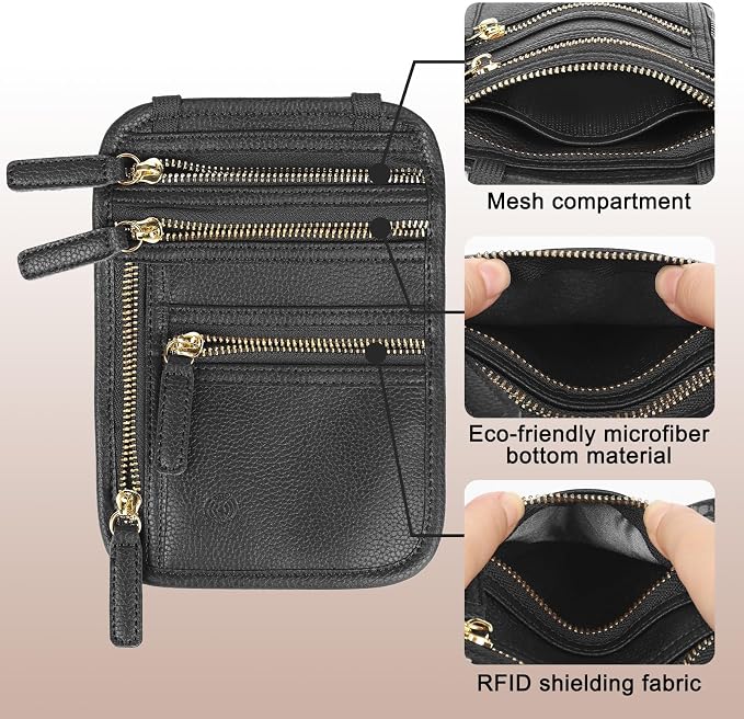 Sizobi Neck Wallet for Traveling Women Men, RFID Blocking Leather Passport - Image 5