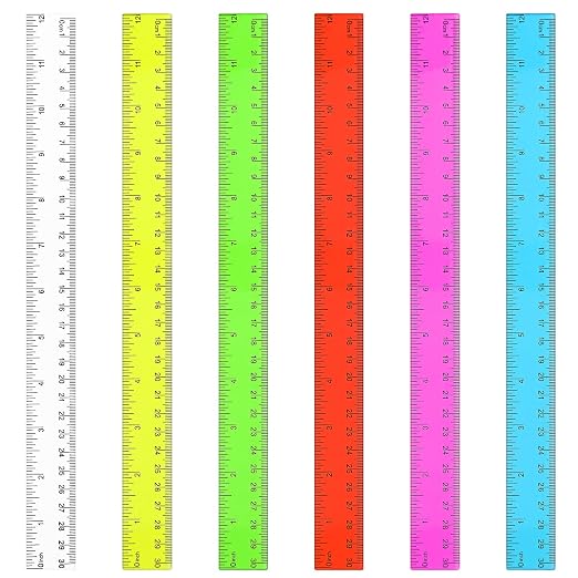 Zonon 30 Pcs Clear Plastic Rulers Bulk 12 Inch Ruler - Image 2