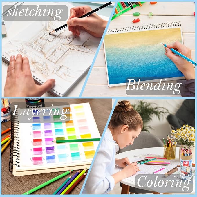 KALOUR Premium Colored Pencils, Artists Soft Core - Image 4