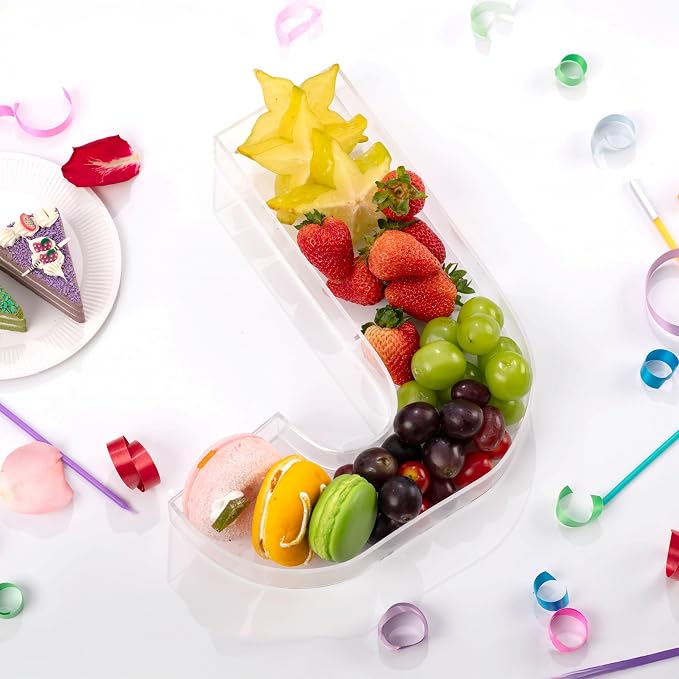 11" Clear Acrylic Letter & Number Charcuterie Tray-Reusable Fillable Alphabet - Image 2