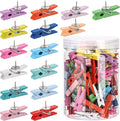 100Pcs Push Pin with Wooden Clips Tacks by acDesign