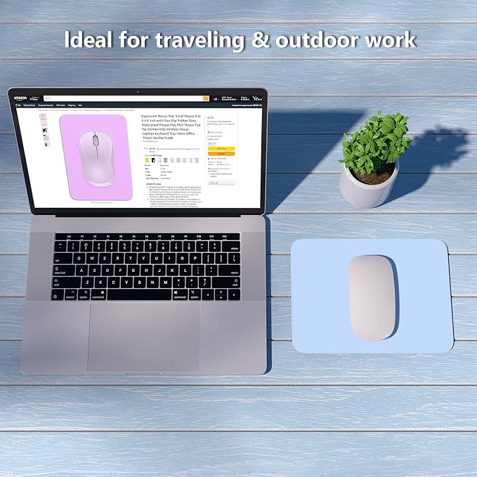 Dapesuom Small Mouse Pad, 6 x 8 Inch Thick Rubber Premium-Textured Non-Slip - Image 7