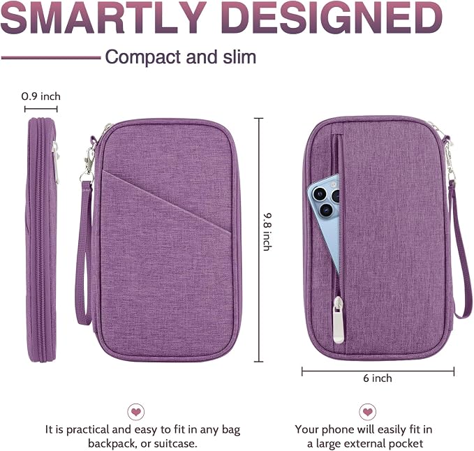Passport Holder Family, Women Rfid Blocking Passport Wallet, Travel Essentials - Image 2