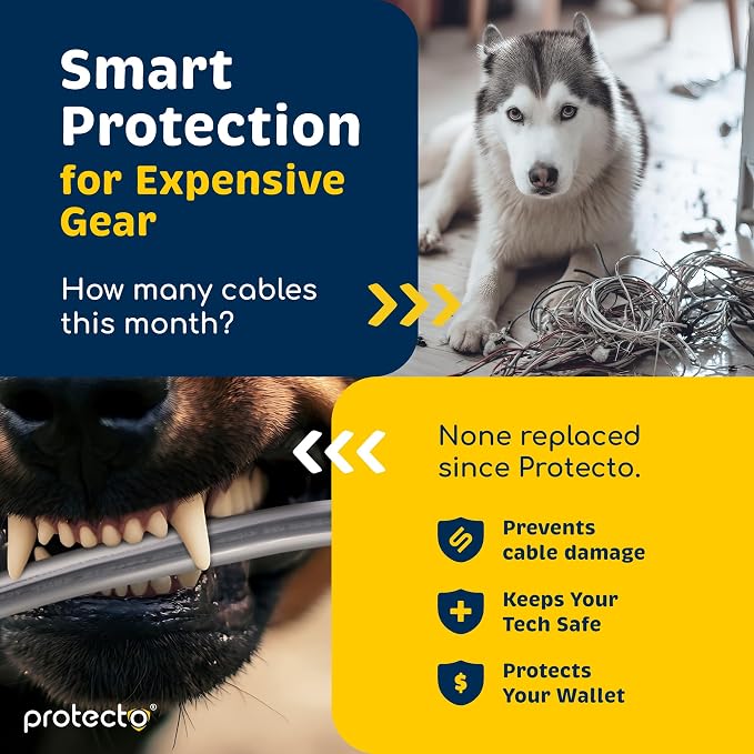 PROTECTO Heavy Duty Cord Protectors from Pets No Chew Solution, 7ft Easy to Use - Image 4