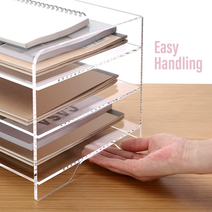 SANRUI Acrylic Paper Organizer Letter Tray - Image 4