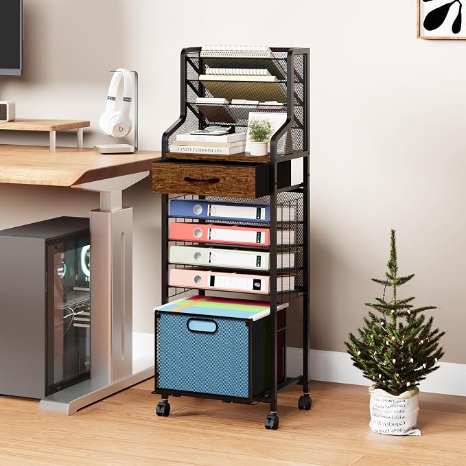 SWTYMIKI 10-Tier Rolling File Cart - Image 2