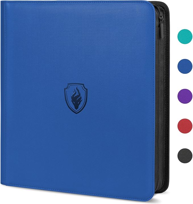 Premium Zip Card Binder 12 Pocket, Fabmaker 912 Pockets Trading Card Binder by Fabmaker