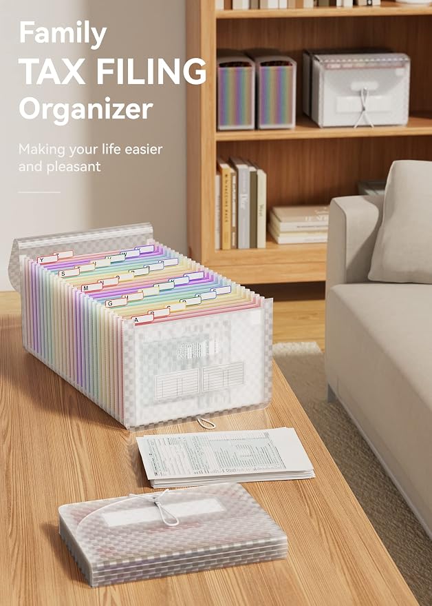 ABC life 26 Pockets Accordion File Organizer, Expanding File Folder, Portable - Image 8