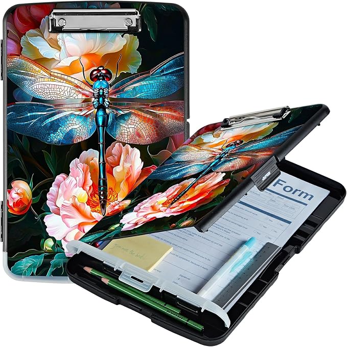 Peony Dragonfly A4 Clipboard by Unknown