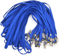 Bird Fiy 50 Pcs Cotton Lanyards Bulldog Clip 32-inch Flat Braid Neck Lanyard by BirdFiy