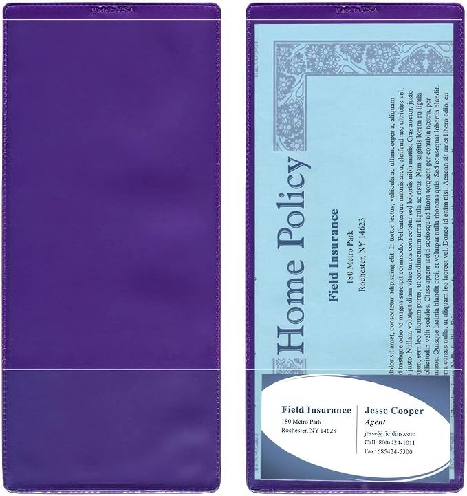 StoreSMART - Metallic Purple Plastic Policy Holders - 100 Pack - INS30-MP-100 by StoreSMART