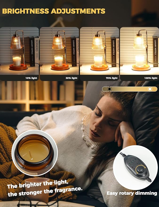 GODONLIF Gold Candle Warmer Lamp - Image 3