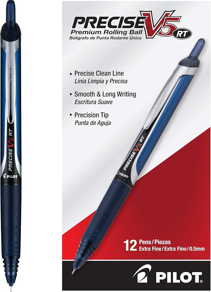 PILOT Precise V5 RT Refillable & Retractable Liquid Ink Rolling Ball Pens by PilotCorporationofAmerica