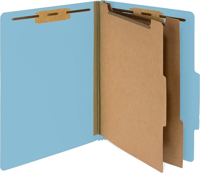 10 Blue Classification Folders by BlueSummitSupplies