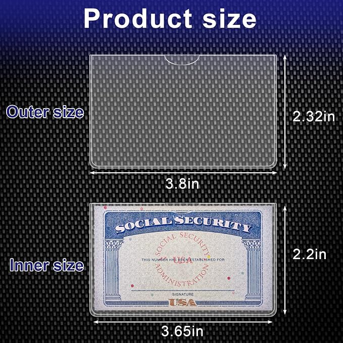20 Pack Social Security Card Protector Medicare New Credit Card Holder - Image 3