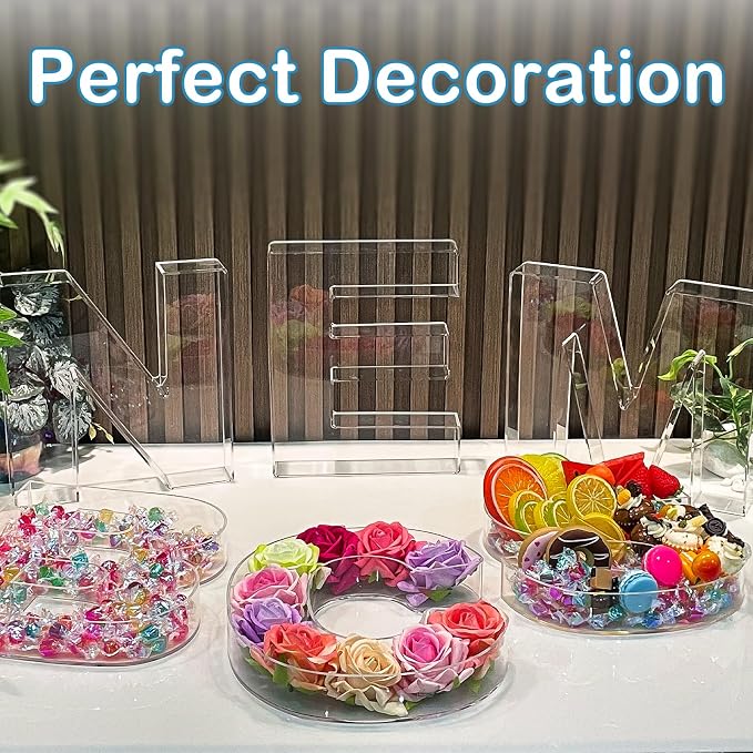 10" Z Clear Acrylic Letter Charcuterie Board Box, Reusable Fillable Decorative - Image 8